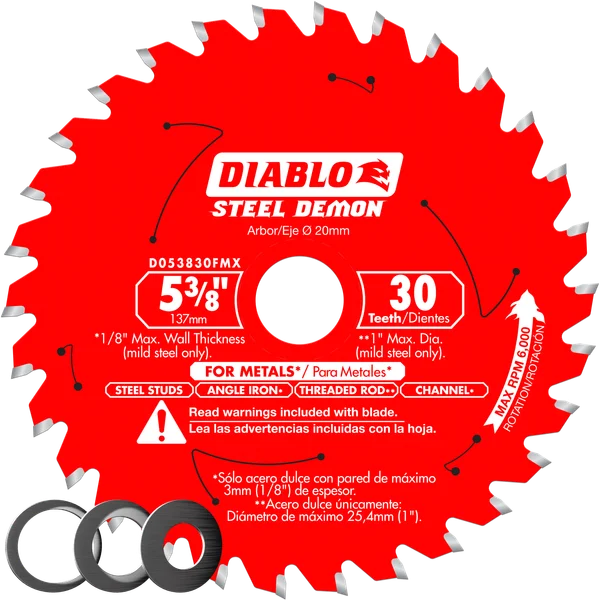 5ƒ??3/8 in. x 30 Tooth Steel Demon Metal Cutting Saw Blade