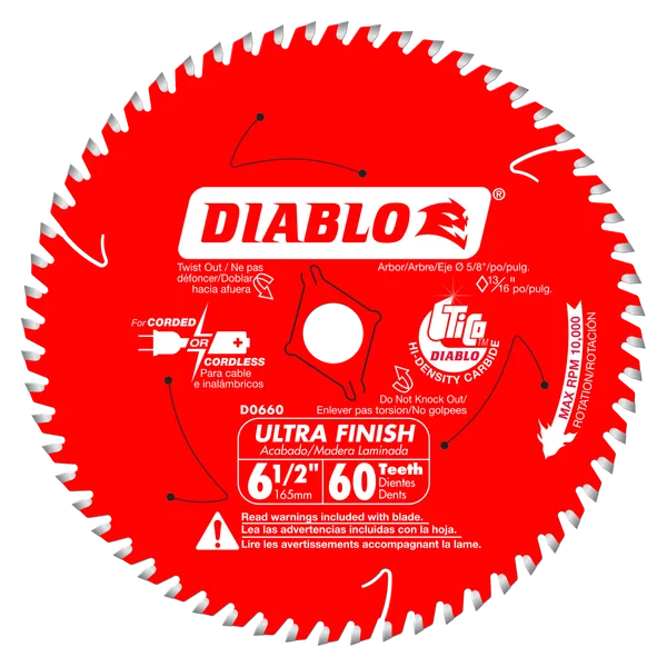 6-1/2 in. x 60 Tooth Carbide Circular Saw Blade