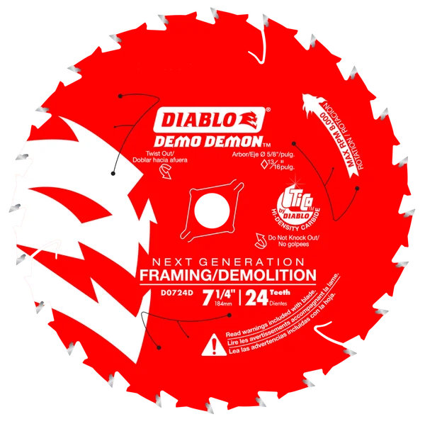 Diablo 7-1/4 in. 24-Teeth Demo Demon™ Circular Saw Blade