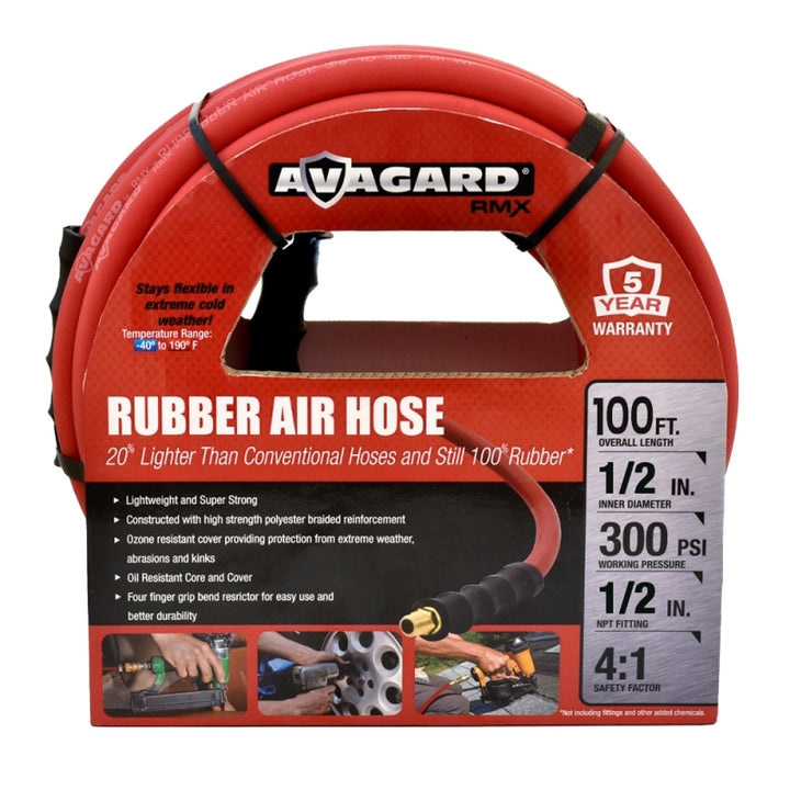 Avagard 1/2" x 100' Rubber Air Hose - Industrial Pneumatic Hoses