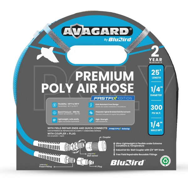 Avagard 1/4" x 25' Polyurethane Air Hose - Versatile Pneumatic Hoses