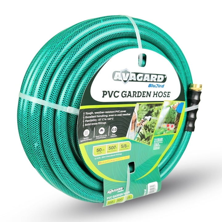 Avagard 5/8" x 50' PVC Water Hose - Compact & Durable Hose