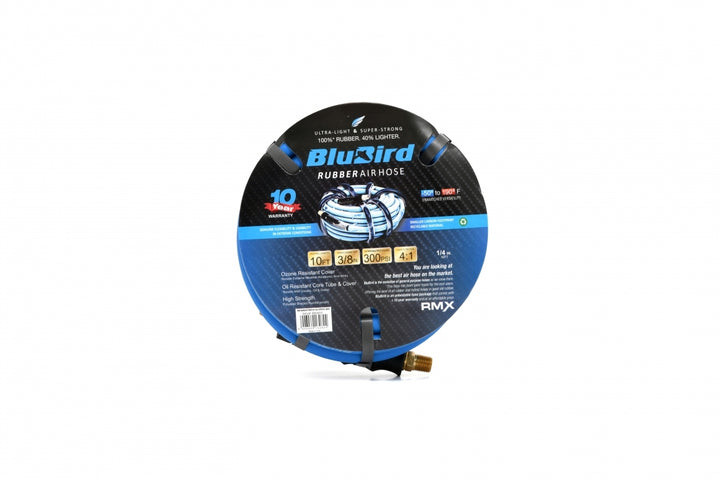 BluBird 3/8" x 10' Rubber Air Hose - Industrial Pneumatic Hoses