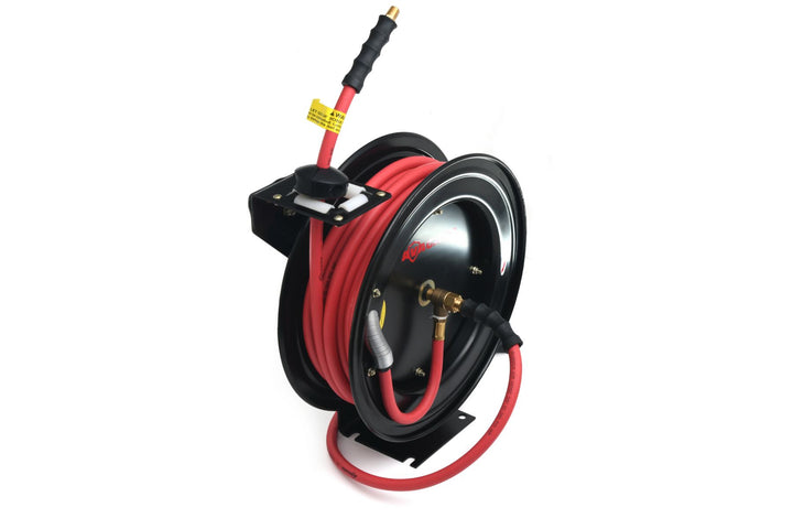 Avagard 1/2" x 50' Rubber Air Hose Reel - Pneumatic Hose Reel