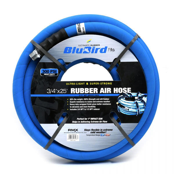 BluBird Pro 3/4" x 25' Rubber Air Hose