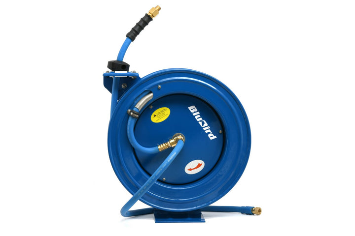 Heavy Duty 1/2" x 50' BluBird Hose Reel - Industrial Use