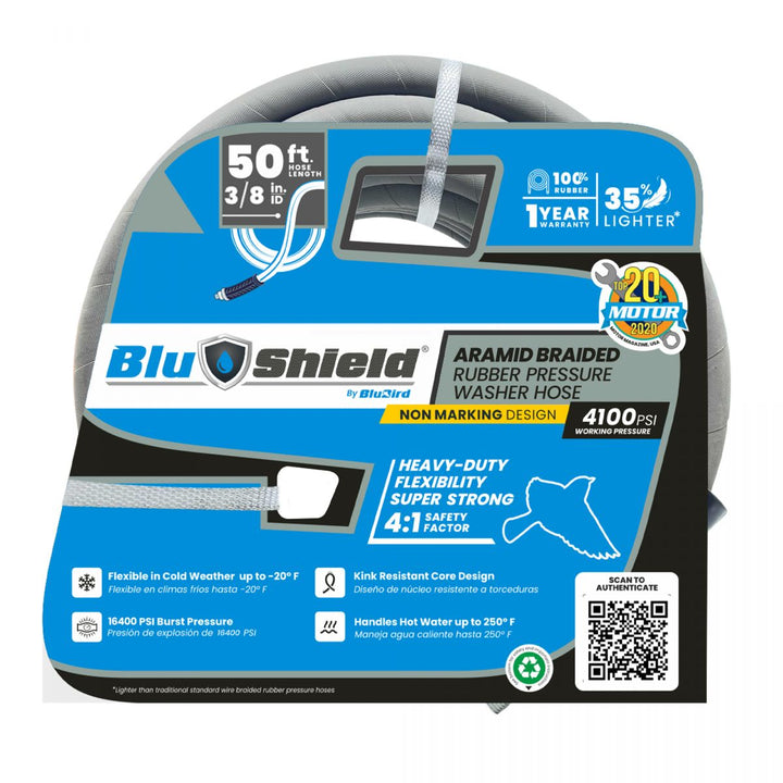 BluShield 4100 PSI 3/8" X 50' Hose - High-Performance Cleaning