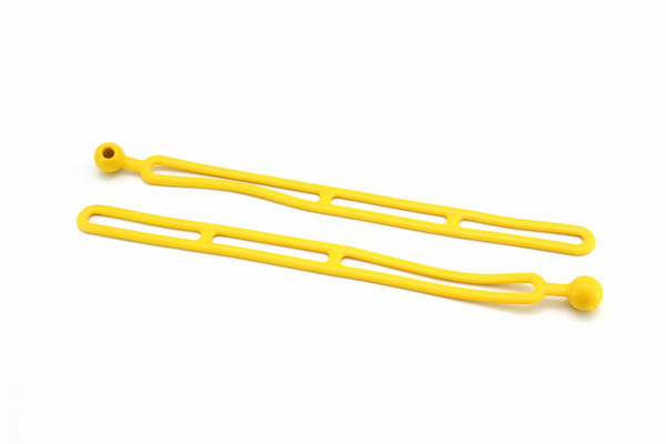 Rapid Tie 16" Non Marring Adjustable Extendable Strap, Patented, Made in USA - 2 Pack, Yellow