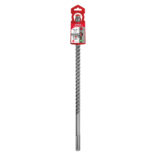 1/2" x 24" x 29" Rebar Demonƒ?› SDS-Max 4-Cutter Full Carbide Head Hammer Drill Bit